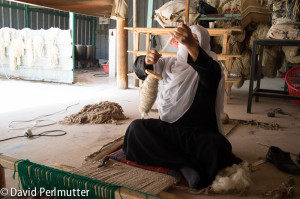 Traditional spinning of wool