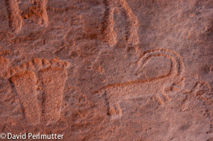 Petraglyphs in Khazali Canyon